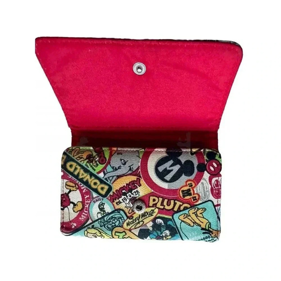 Disney Disneyland Mickey Mouse Donald Goofy Alice Womens wallet - Picture 3 of 7